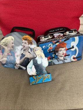 I Love Lucy Metal Tin Lunch Boxes and large magnet
